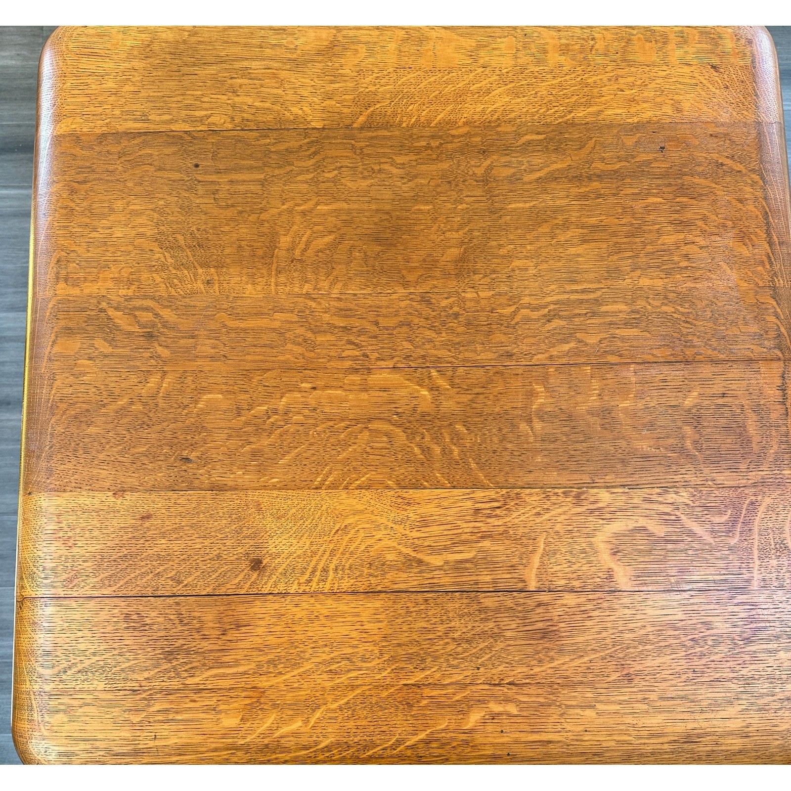 Vtg Oak Barley Twist Table Jacobean Revival Square End Table 29"x29" Solid Oak