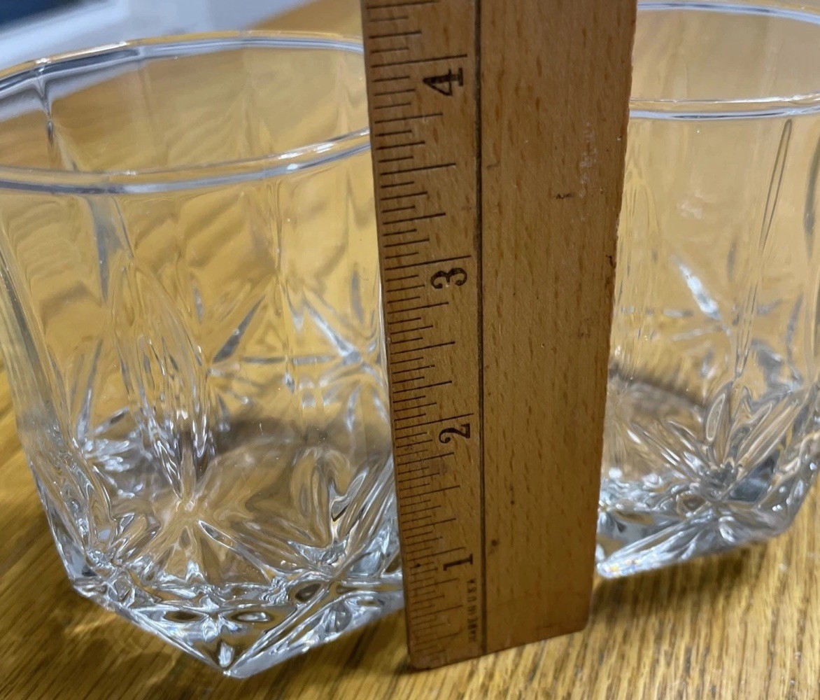 Cristal D'Arques Durand Brighton Old Fashioned Glass 10oz Highball Starburst VTG