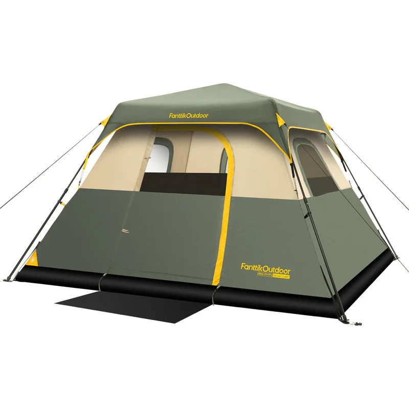 Fanttik Camping Tent 4 Person Instant Cabin Tent Setup in 60 Seconds with Rainfl