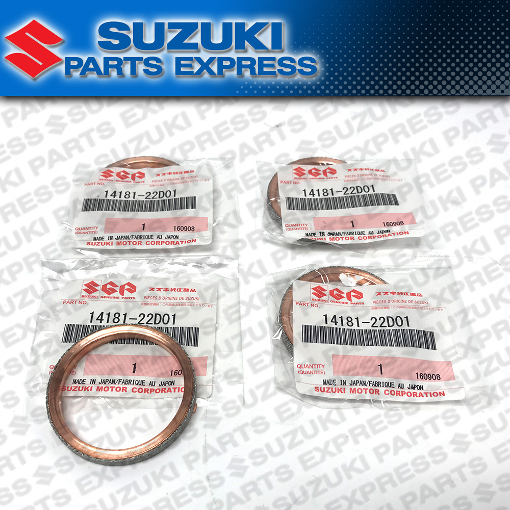 NEW 1999 - 2020 SUZUKI HAYABUSA GSX1300R OEM EXHAUST GASKETS 4 PACK 14181-22D01