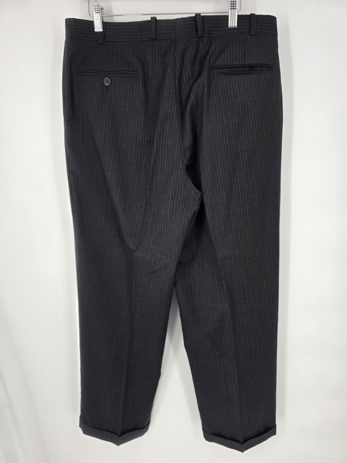 Polo University Ralph Lauren Suit Charcoal Pinstripe Wool/Cashmere 42R (34x29)