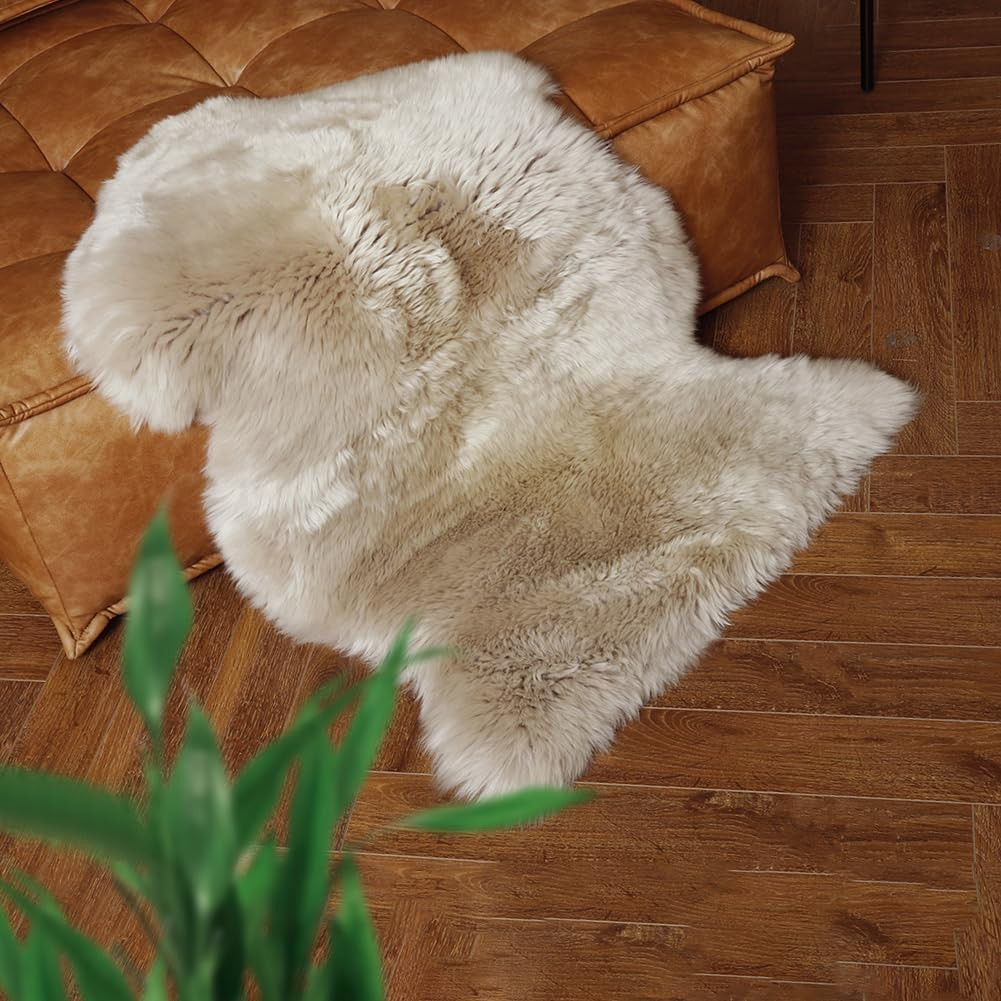 Premium Genuine Fur Sheepskin Rug Real Australia Sheepskin Natural Luxury Fluffy