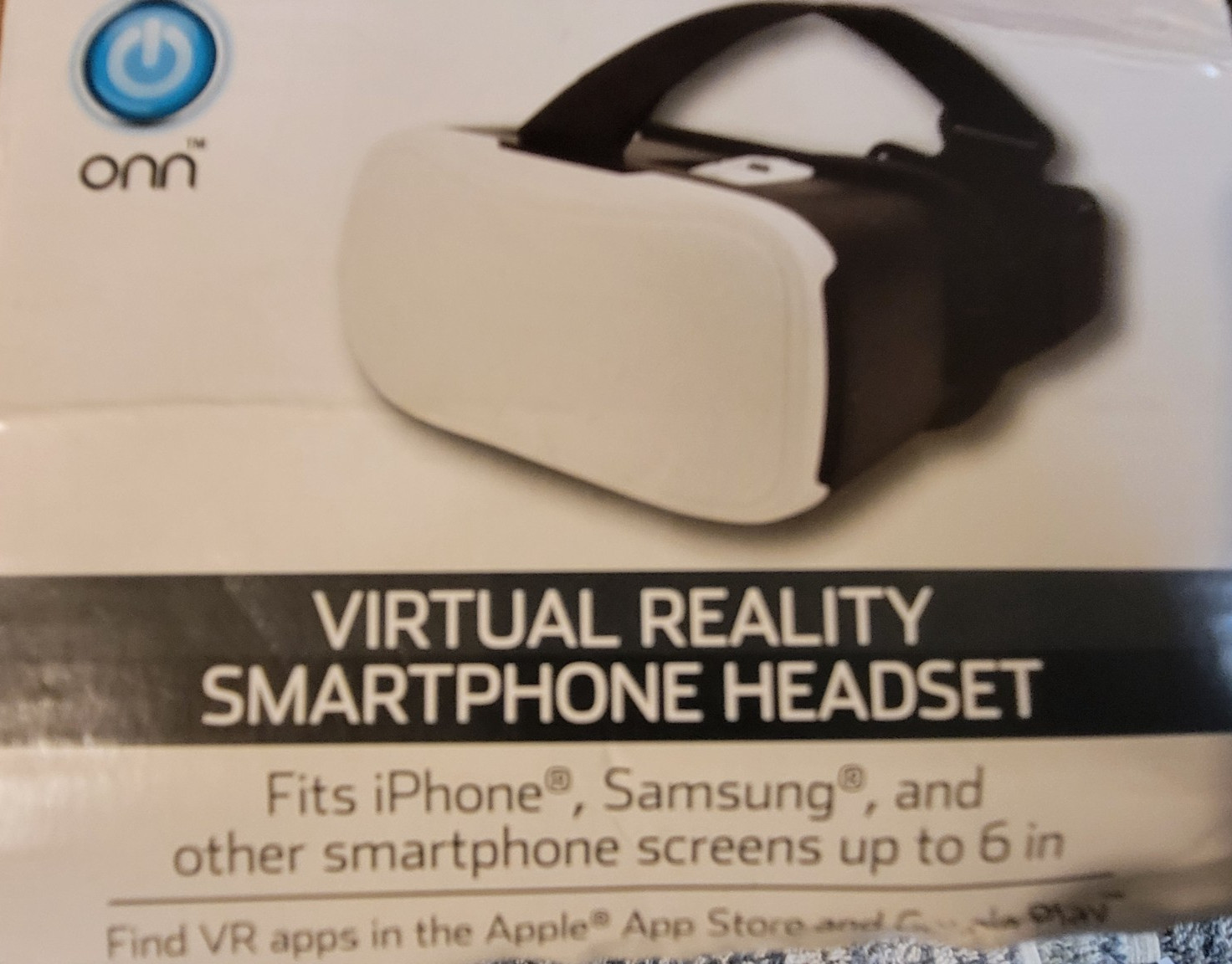 ONN White virtual reality smartphone headset
