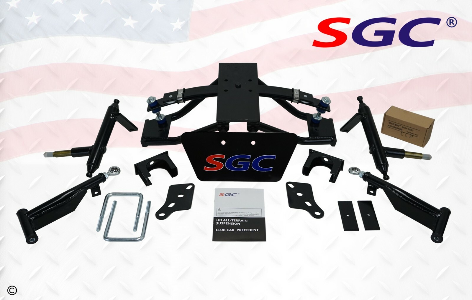 SGC 4" Double A-Arm Lift Kit for Club Car Golf Cart Precedent / TEMPO 2004+