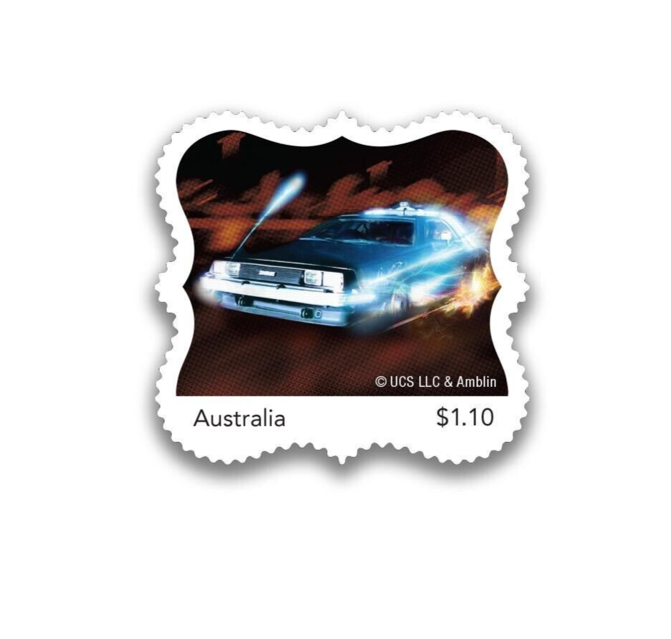 BACK TO THE FUTURE stamp pack Australia Post 2020 Marty McFly Delorean 80s