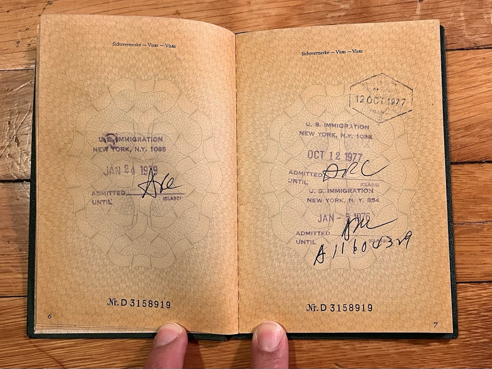 Bundesrepublik Deutschland Reisepass Passport Baden New York 1973 Pretty Woman