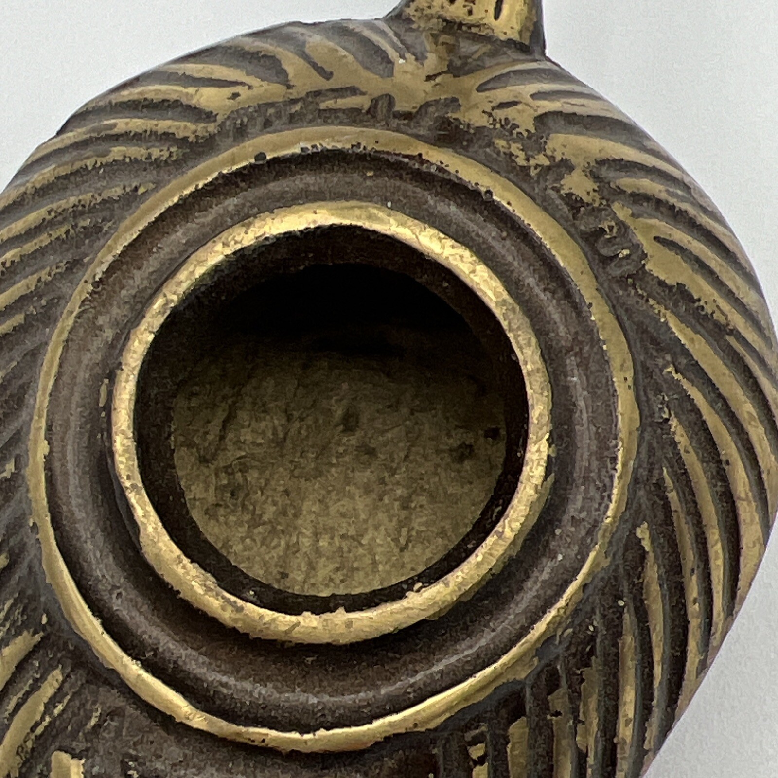 Vtg Brass Etched Incense Burner Holder Jerusalem Metal Decor Ornate