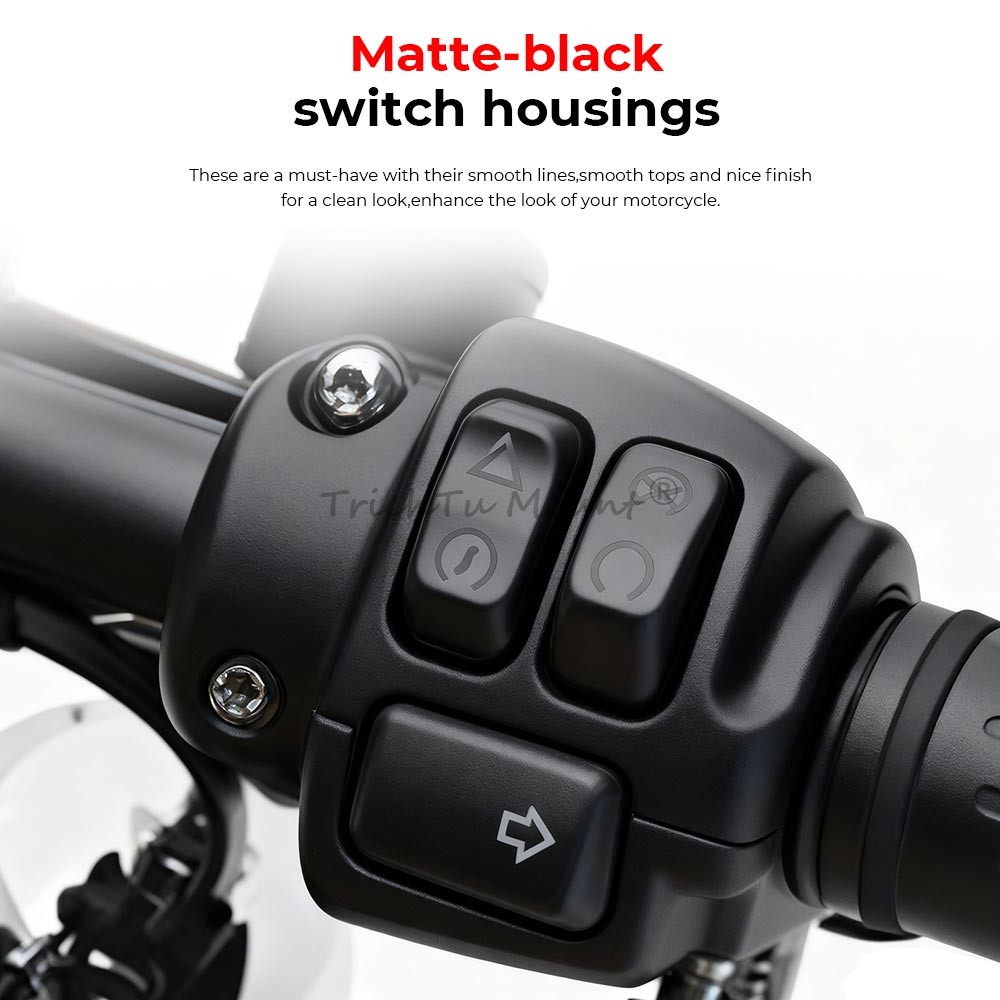 Black Hand Control Switch Housing Cover For Harley Softail Street Bob Sportster
