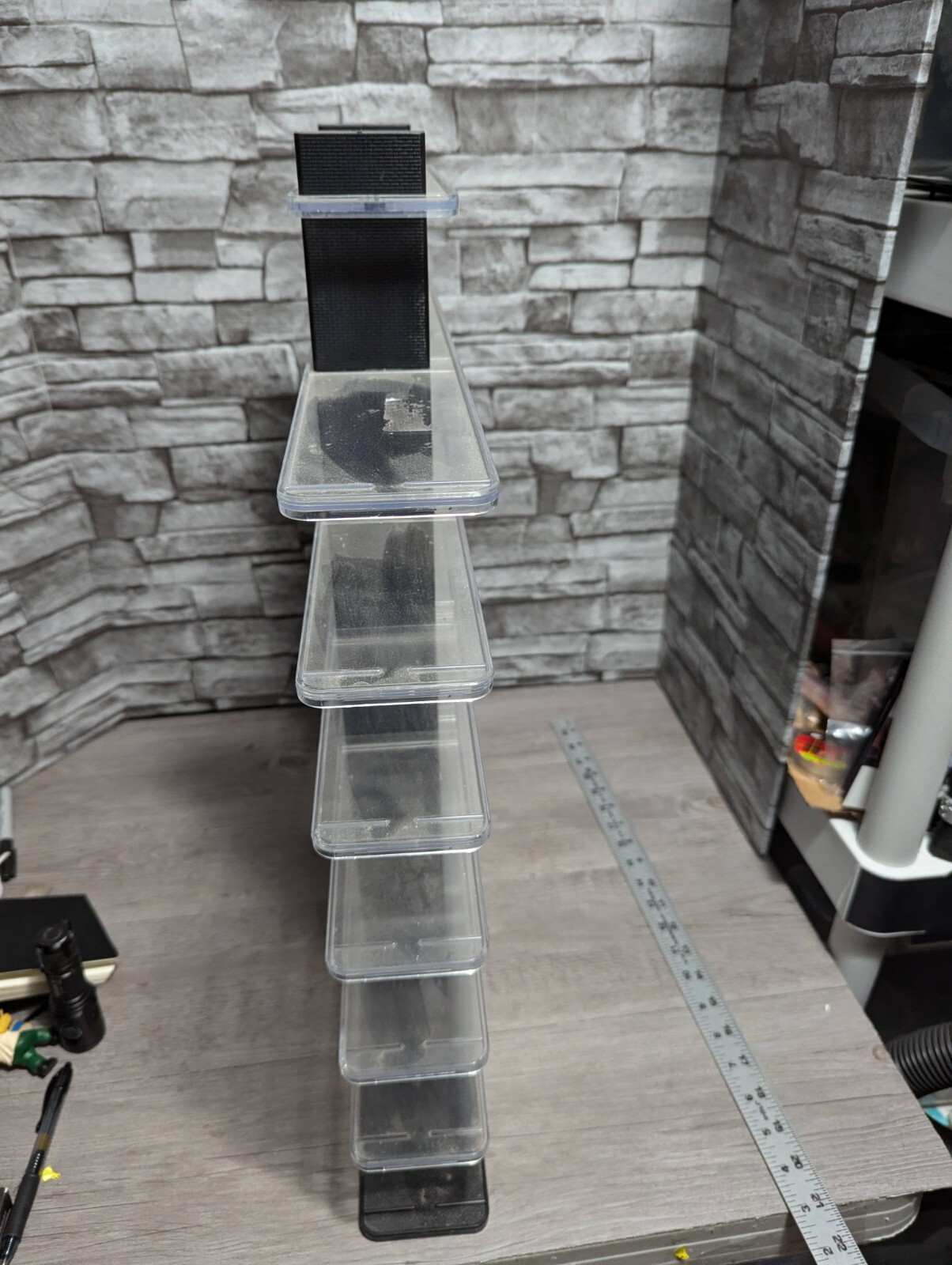 23.5x22.5x3" Acrylic Wall Or Table Display Stand For Figures, Cars, Collectibles