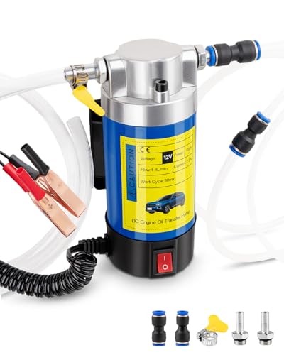 Oil Extractor Pump, 12V 100W Self-Priming Electric Fluid Transfer Pump for