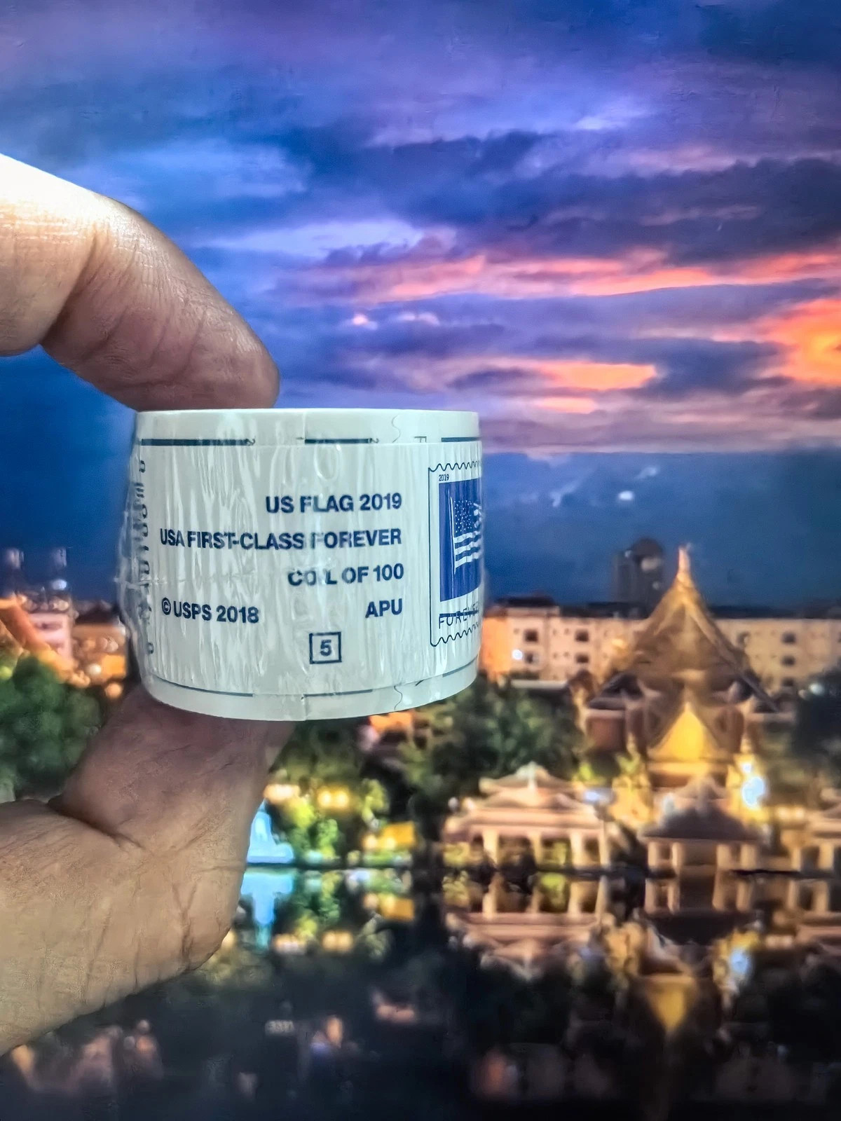 10 rolls of 100 USPS - Postage Free Ship!!-1000 PCS-Special Sale(2019)