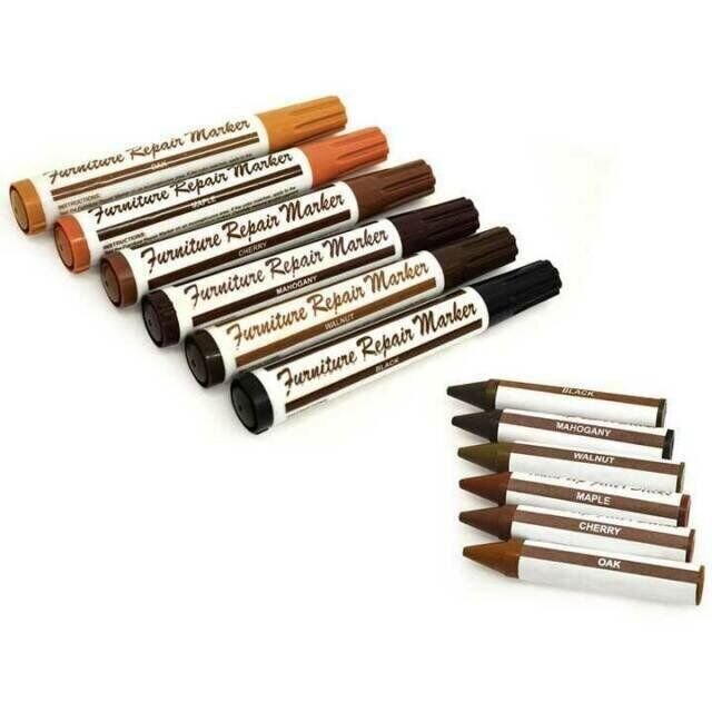 Total Furniture Repair Markers System 12 piece Kit Filler Touch-ups Wood Fillers