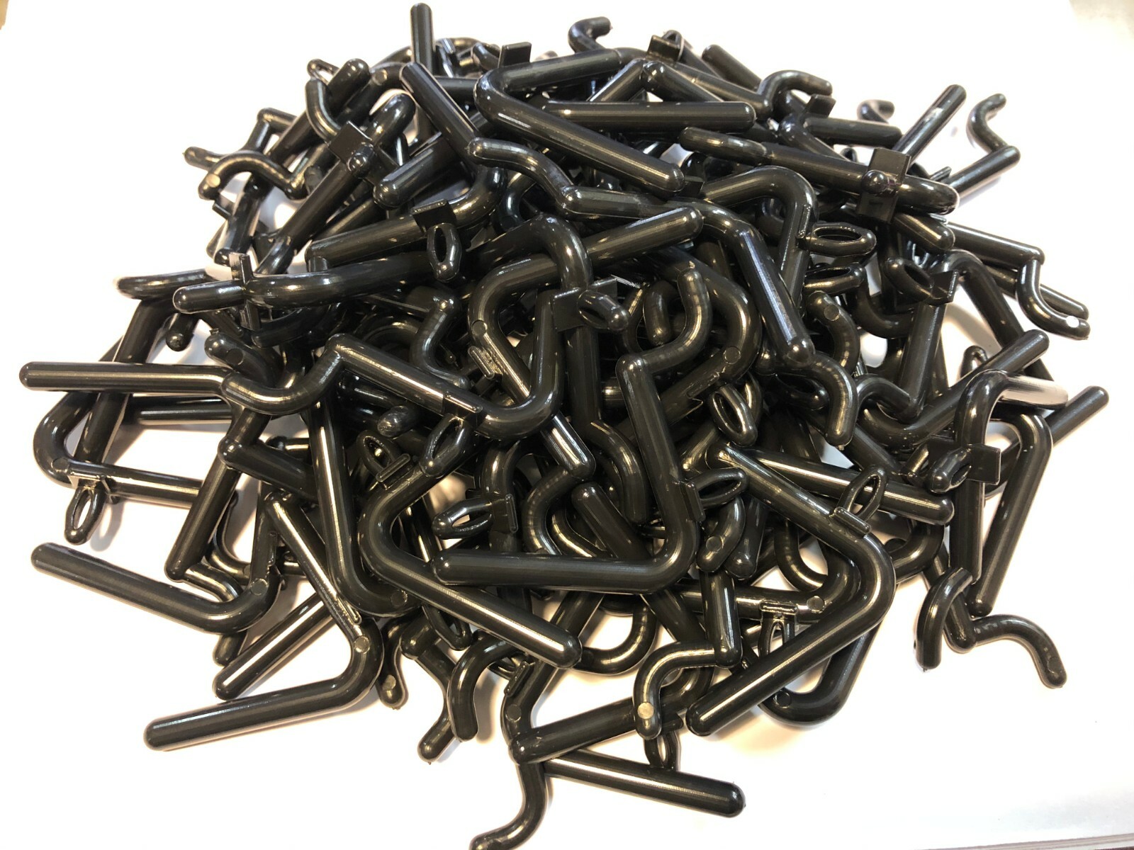 Plastic Pegboard Hooks L-Hooks for peg boards 100 pieces MADE IN USA