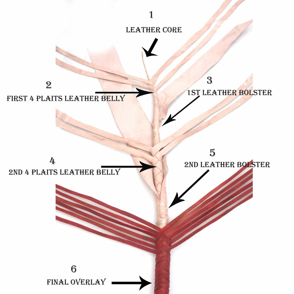 Kangaroo Hide Leather 06 to 16 Feet 16 Plaits Bull Whip Indy Target Bullwhip