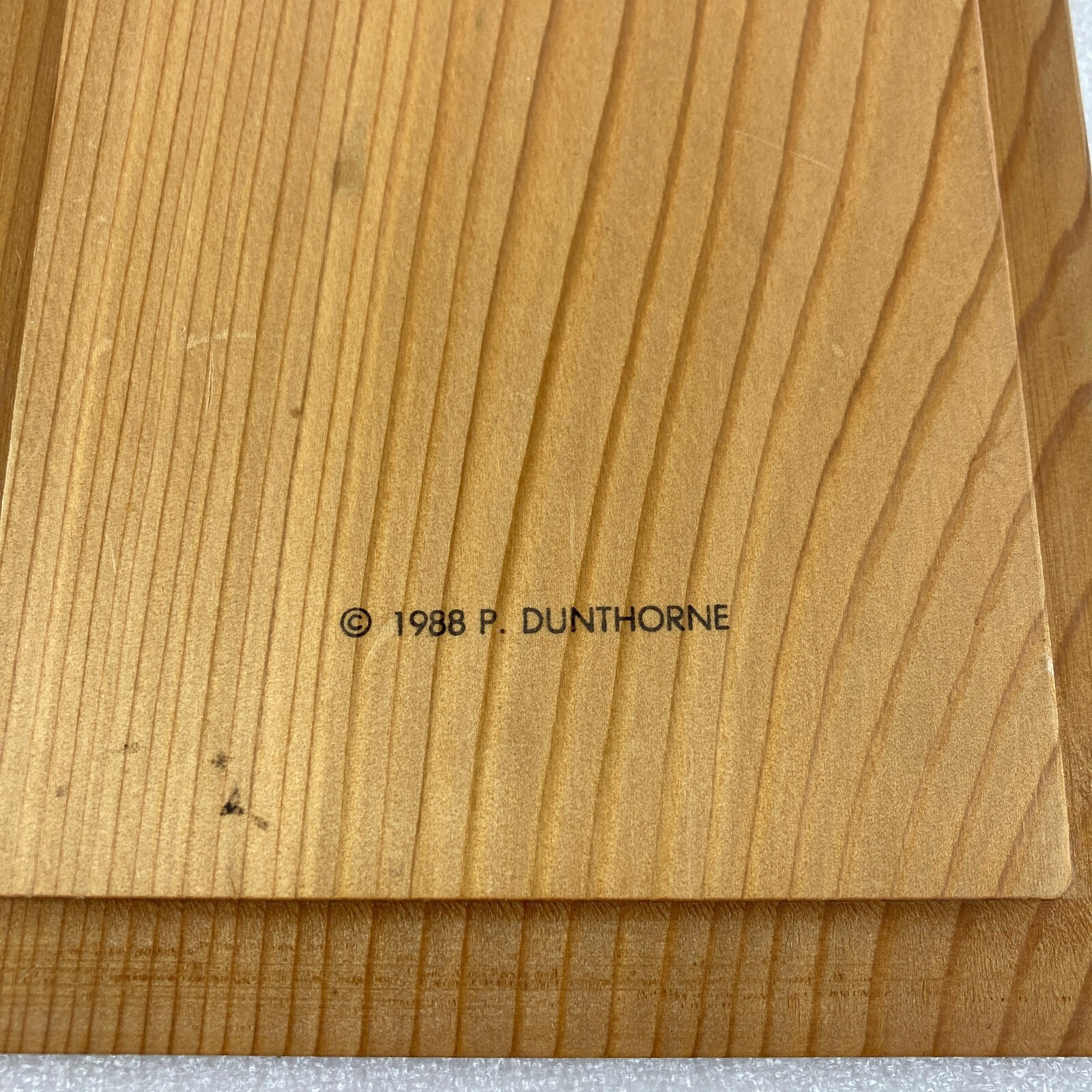 Upper Tribe Skagit SALMON Wooden Trinket Box w Lid P Dunthorne 1988