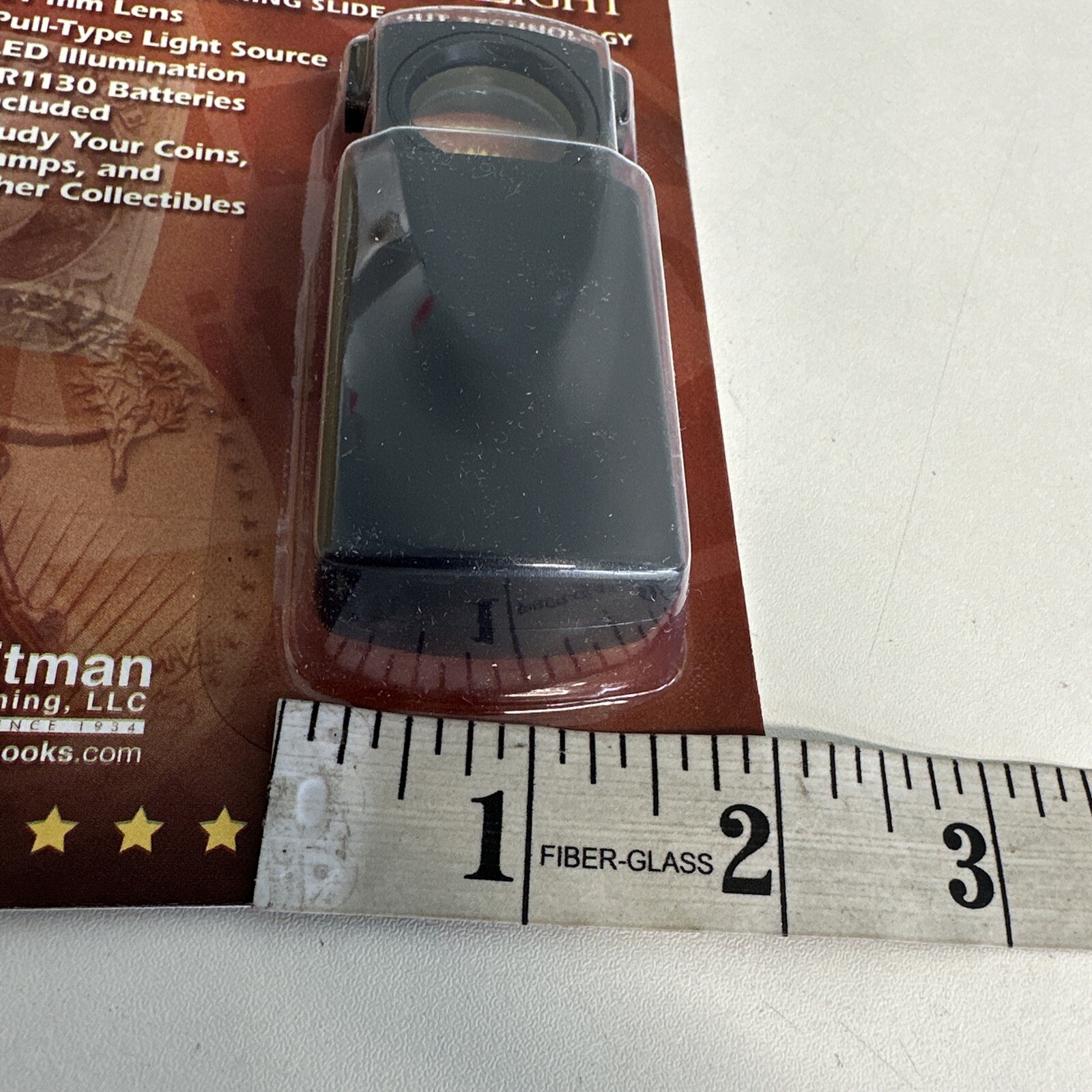 Coin Collector 10X Magnifier Pull Out Loupe 23mm W/ Led Best Value Bills Whit U