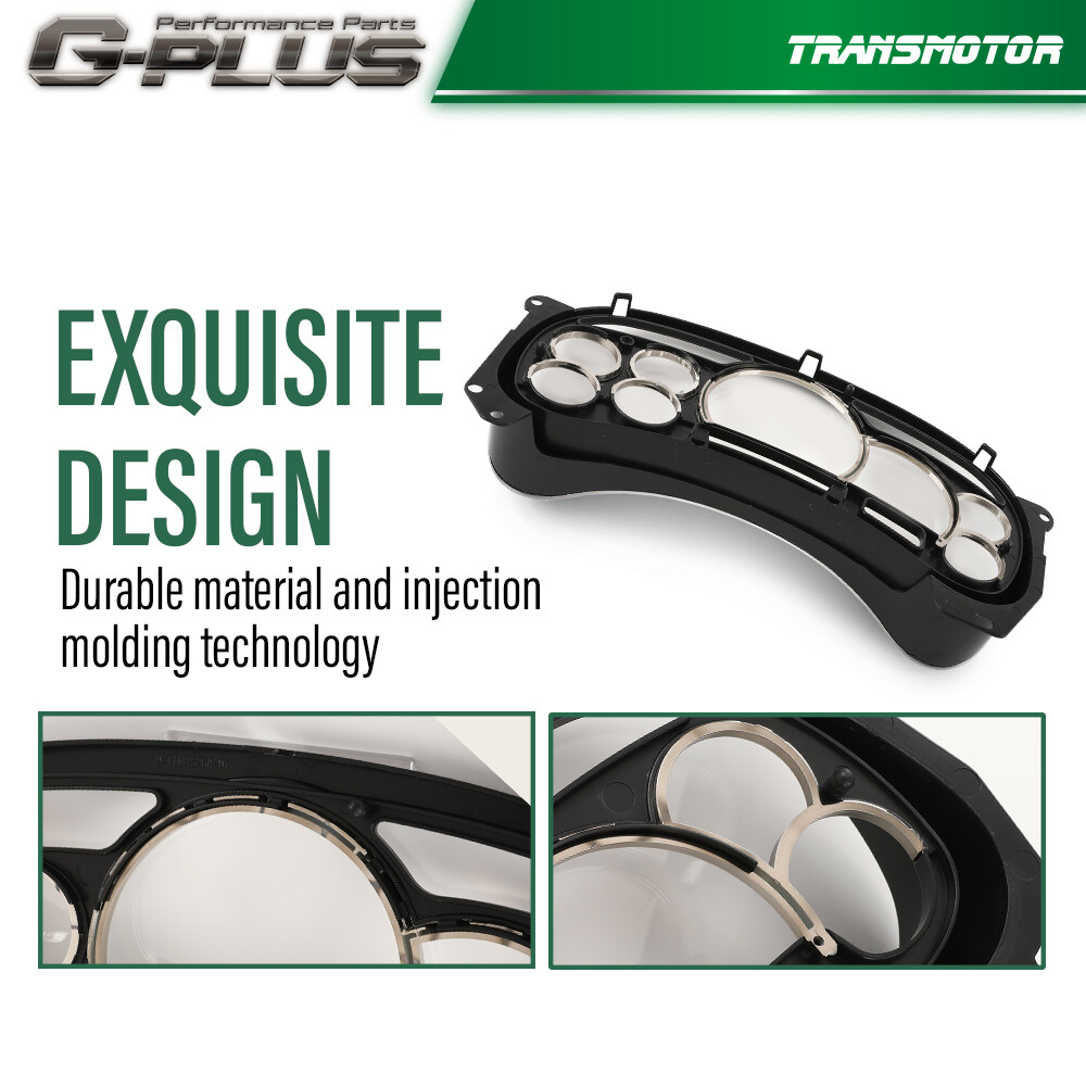Gauge Cluster Lens Cover Chrome Rings for 2003 04 05 06 GM Trucks SUVs Escalade