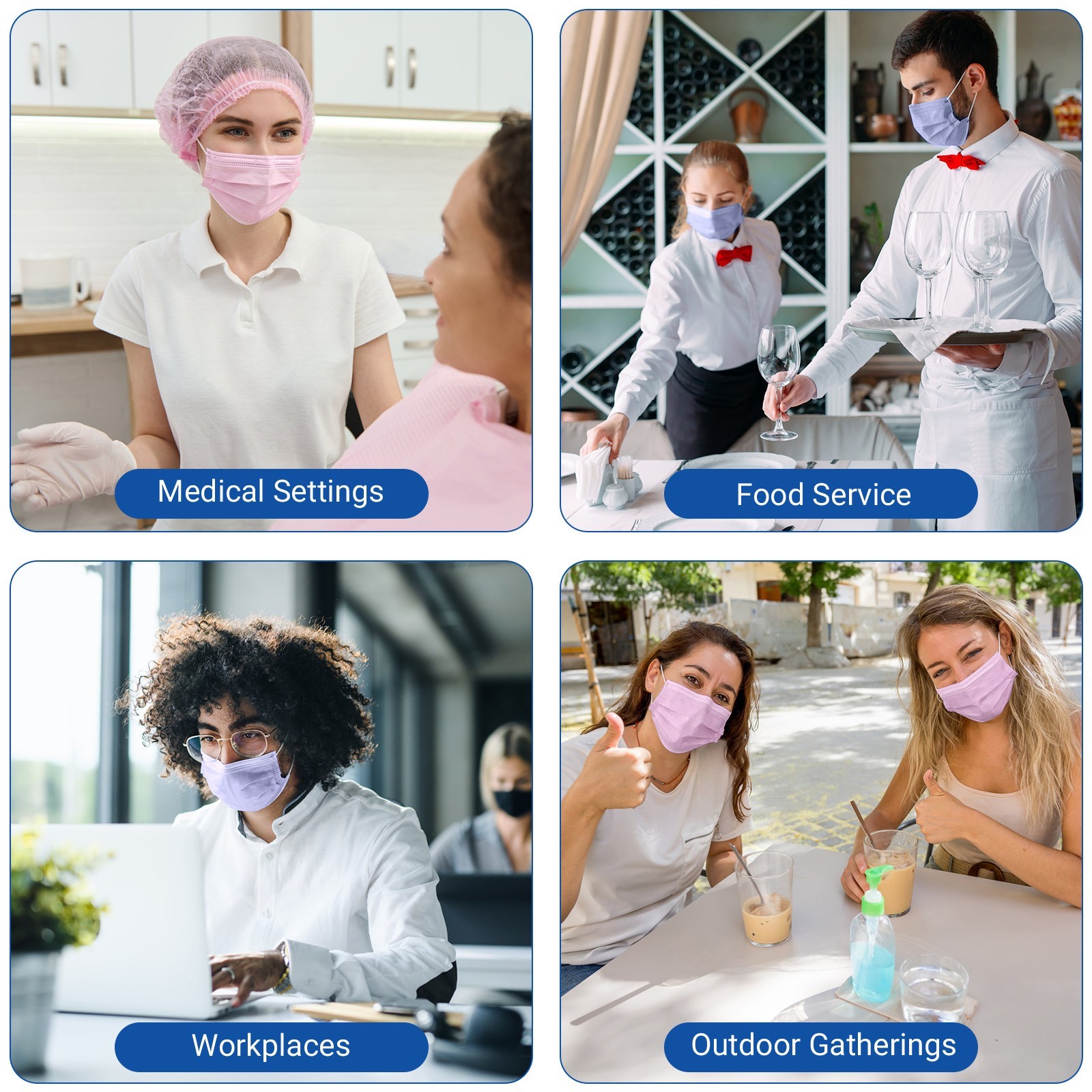 50Pcs/Pack Dental Disposable Medical 4-Ply Face Mask Earloop Cover