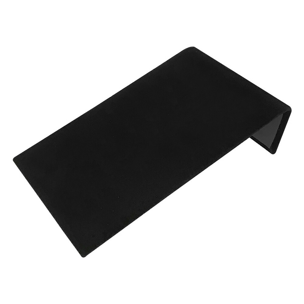 8'' x 4-3/4'' Black Velvet Large Ramp Jewelry Necklace Display Holder Show Case