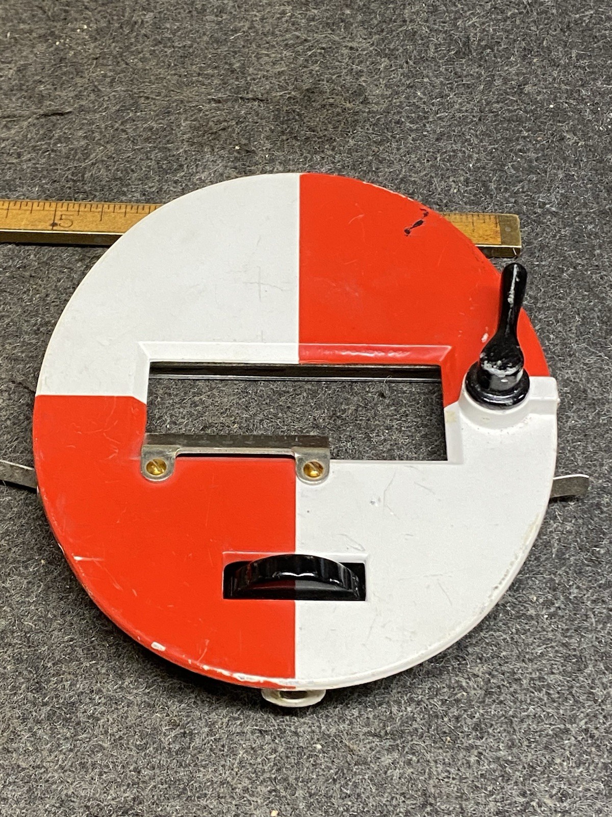 Vintage Aluminum K & E Surveyor's Survey Target Elevation Target USA