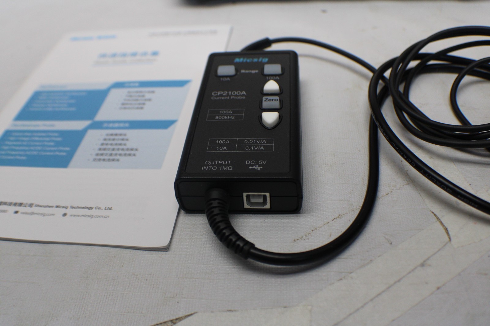 Micsig CP2100A 10A/100A AC/DC 800KHz Oscilloscope Current Probe