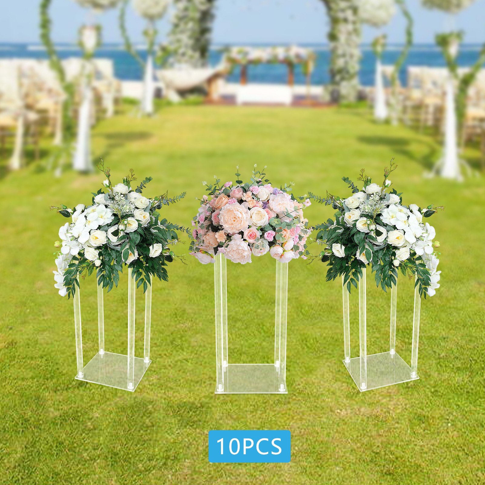 10* Acrylic Flower Rack For Wedding Bridal Party Decoration Prom Flower Stand