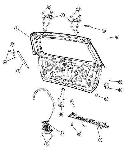 2PCS 19.65 Inch Rear Back liftgate tailgate Hatch trunk Struts Lift Supports