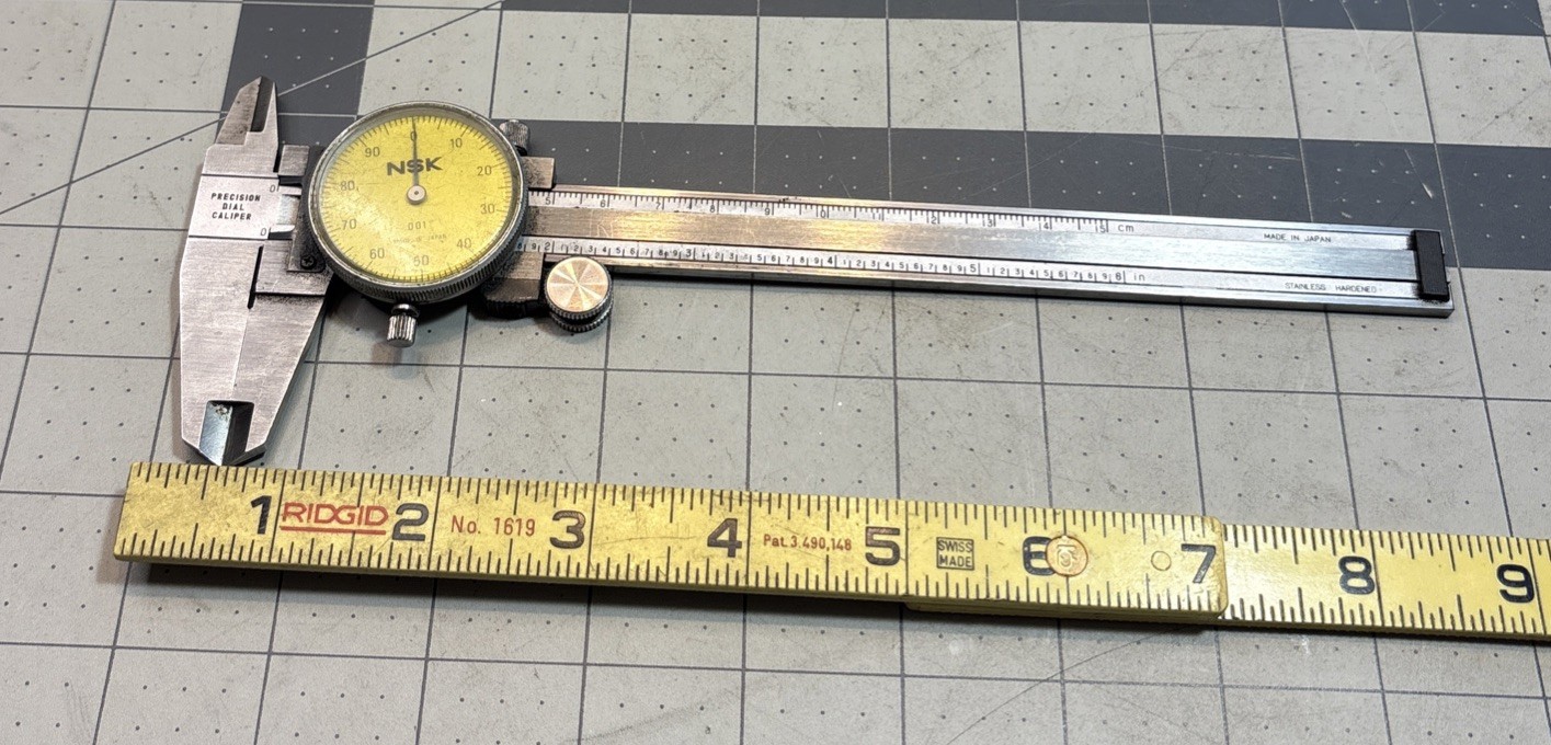 NSK Precision 6" Dial Caliper .001” w/ Case Machinist Tools Japan