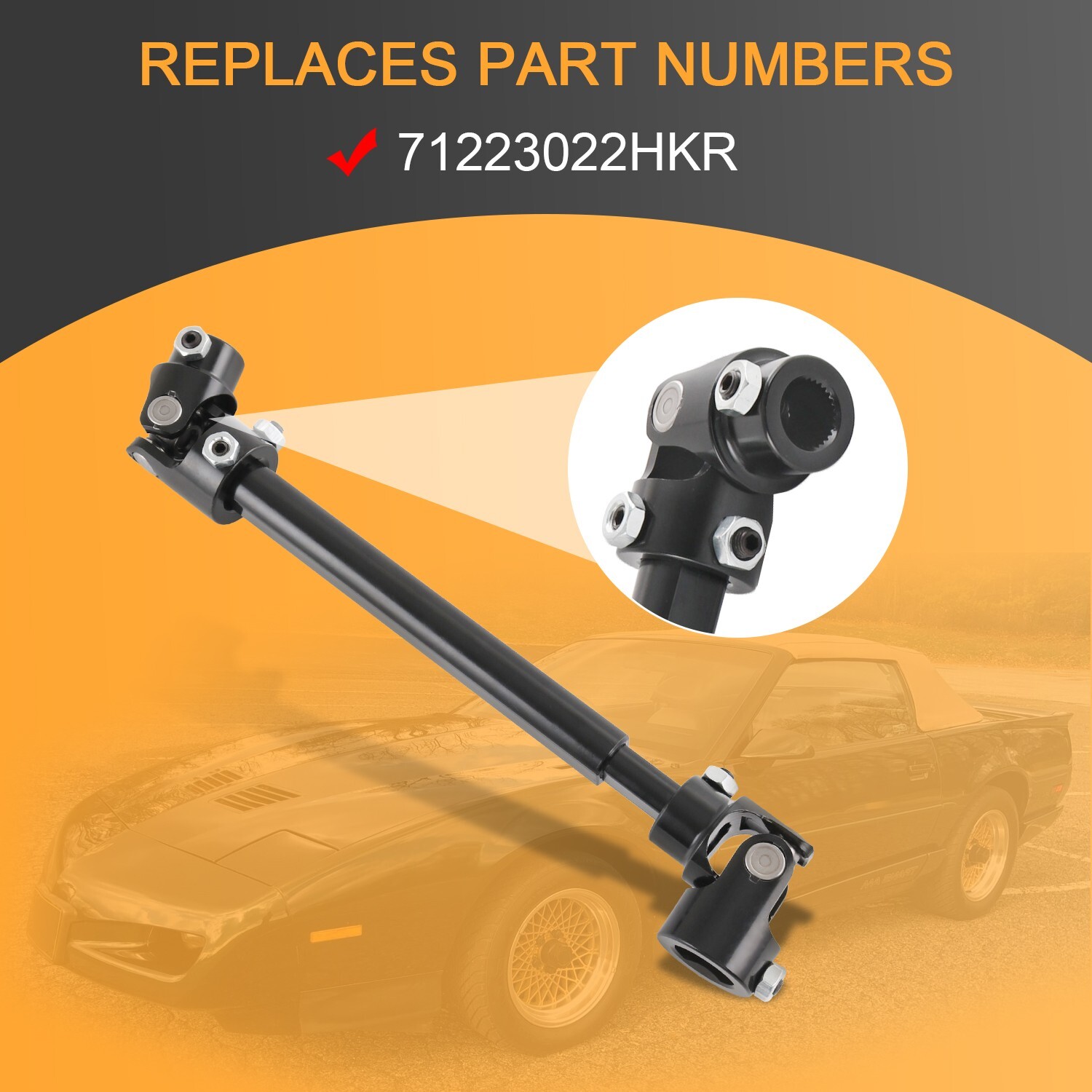 Hooker BlackHeart Steering Shaft 71223022HKR For 82-93 S10 82-88 G-Body LS Swap