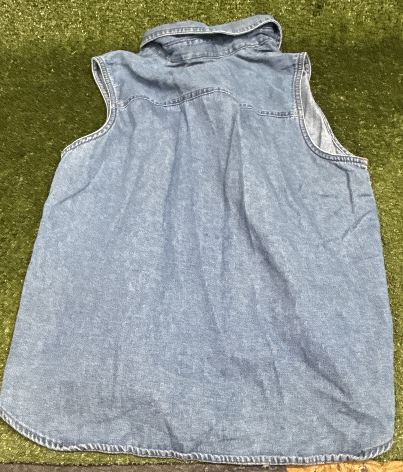 Vintage 90s Mickey Unlimited Minnie And Mickey Embroidered Denim Tank Size Med