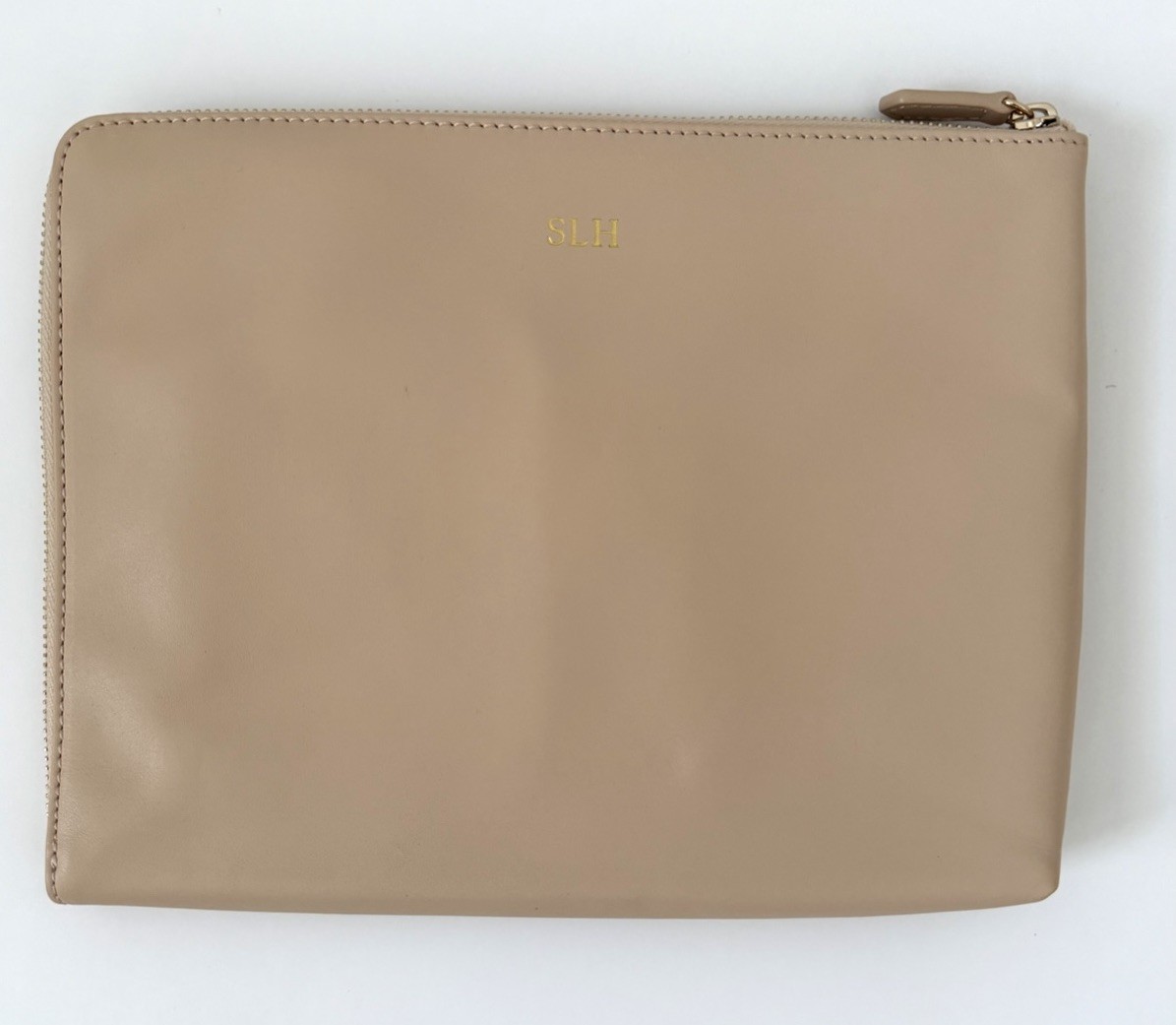 NEW! Mark & Graham Leather Commute Clutch Pouch Passport Travel Case, Mono: SLH