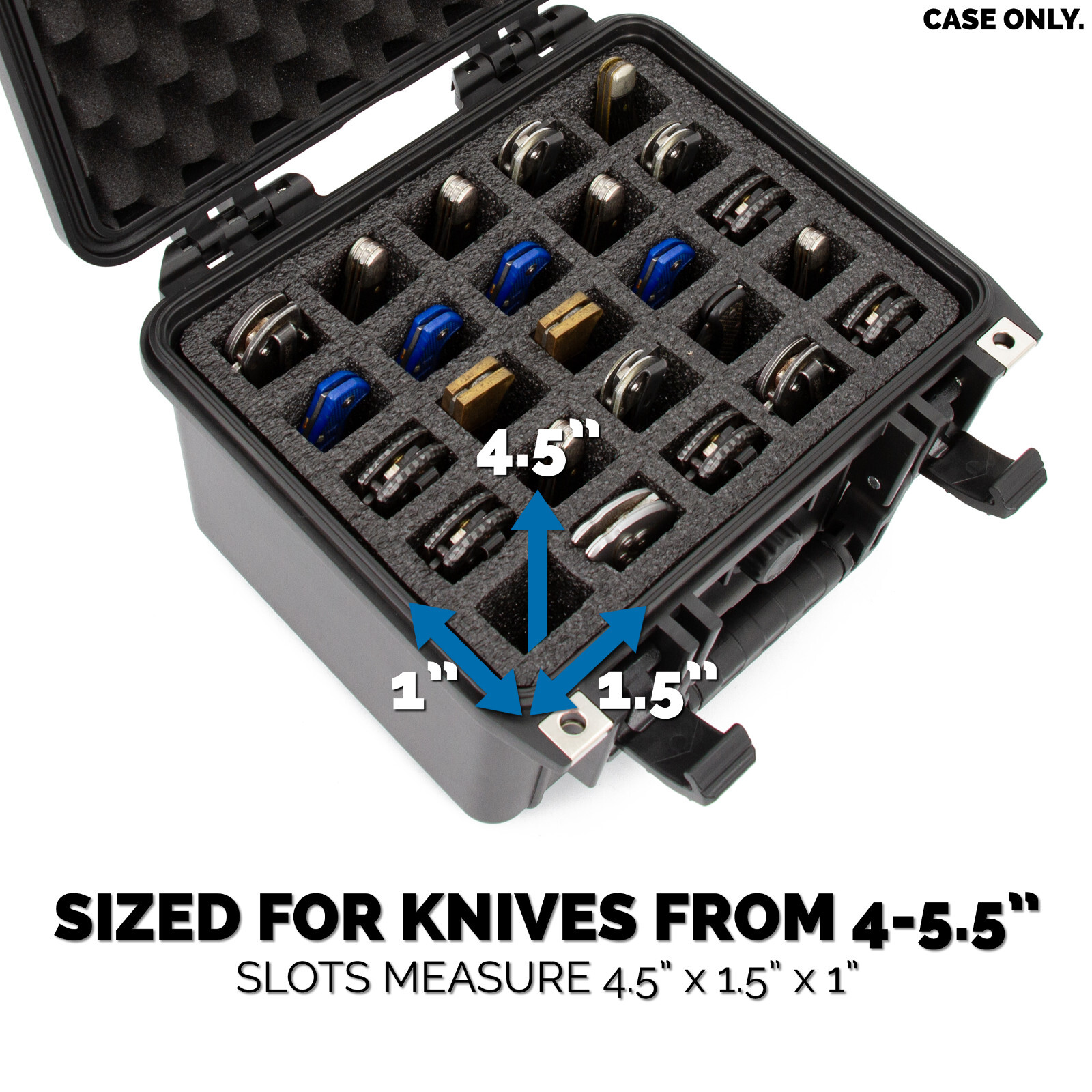 CM 25 Folding Knife Case Waterproof Pocket Knife Holder and Knife Box Organizer