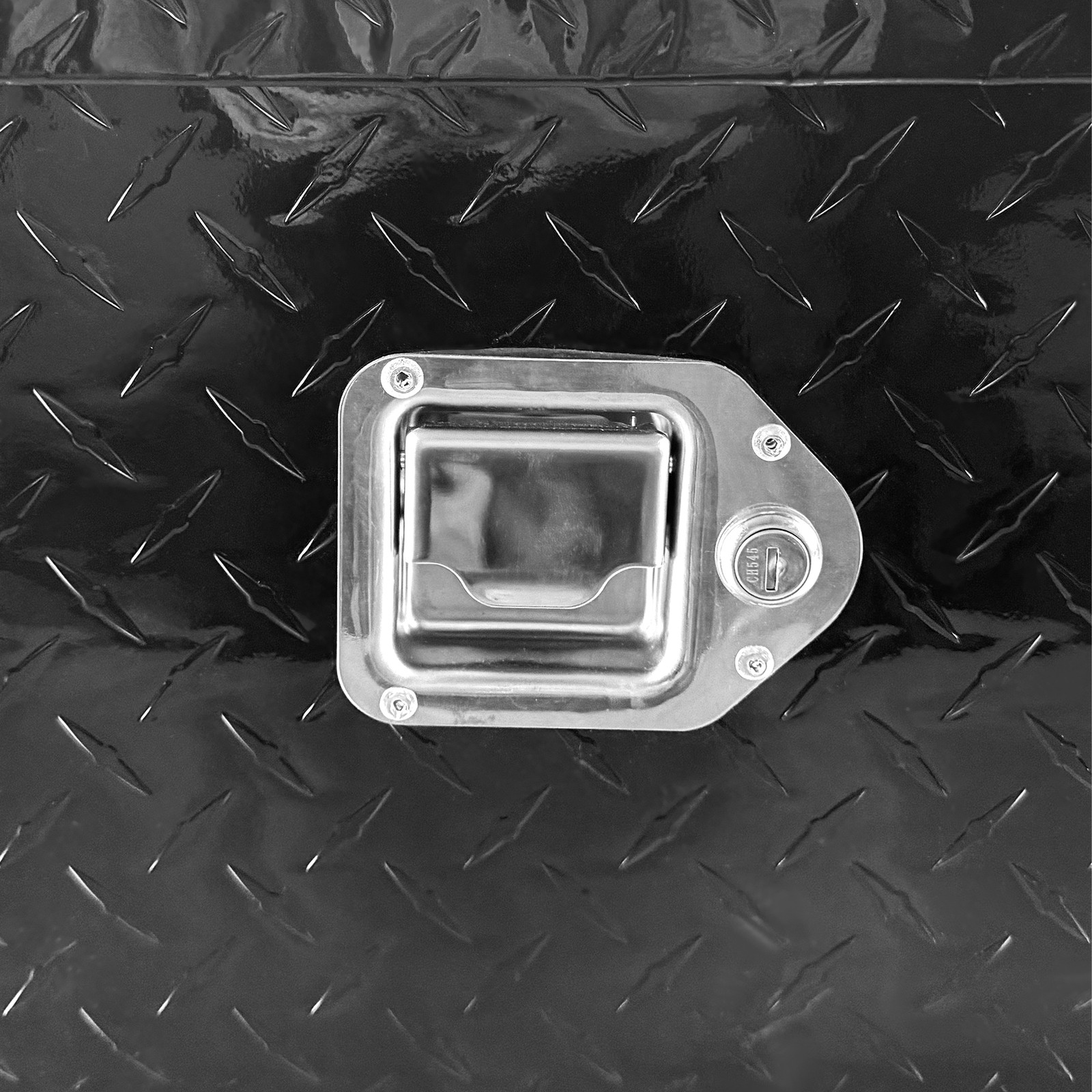 Black 39"x13"x10" Aluminum Truck Bed Tool Box Diamond Plate Trailer ToolBox