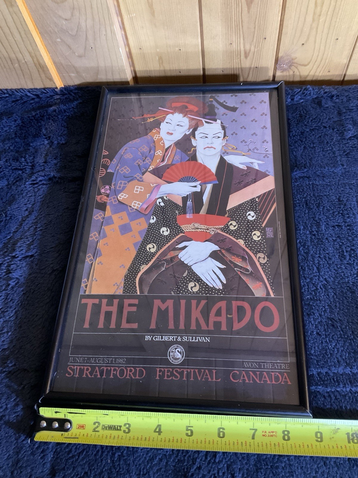 Vintage STRATFORD FESTIVAL Poster THE MIKADO Gilbert & Sullivan 14x9 framed