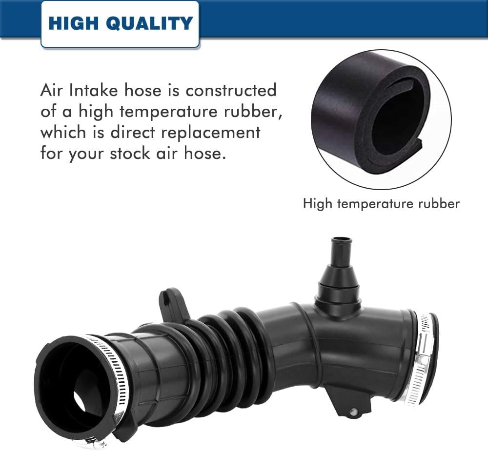 696-723 17881-AB010 AIR INTAKE HOSE+CLAMP for 02-08 CAMRY 03-08 SOLARA 4 CYL 2.4