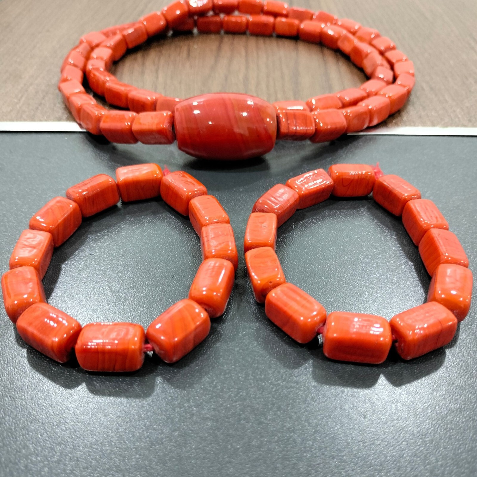 Original Coral Bead Bracelet , Igbo Benin Beaded African Jewelry