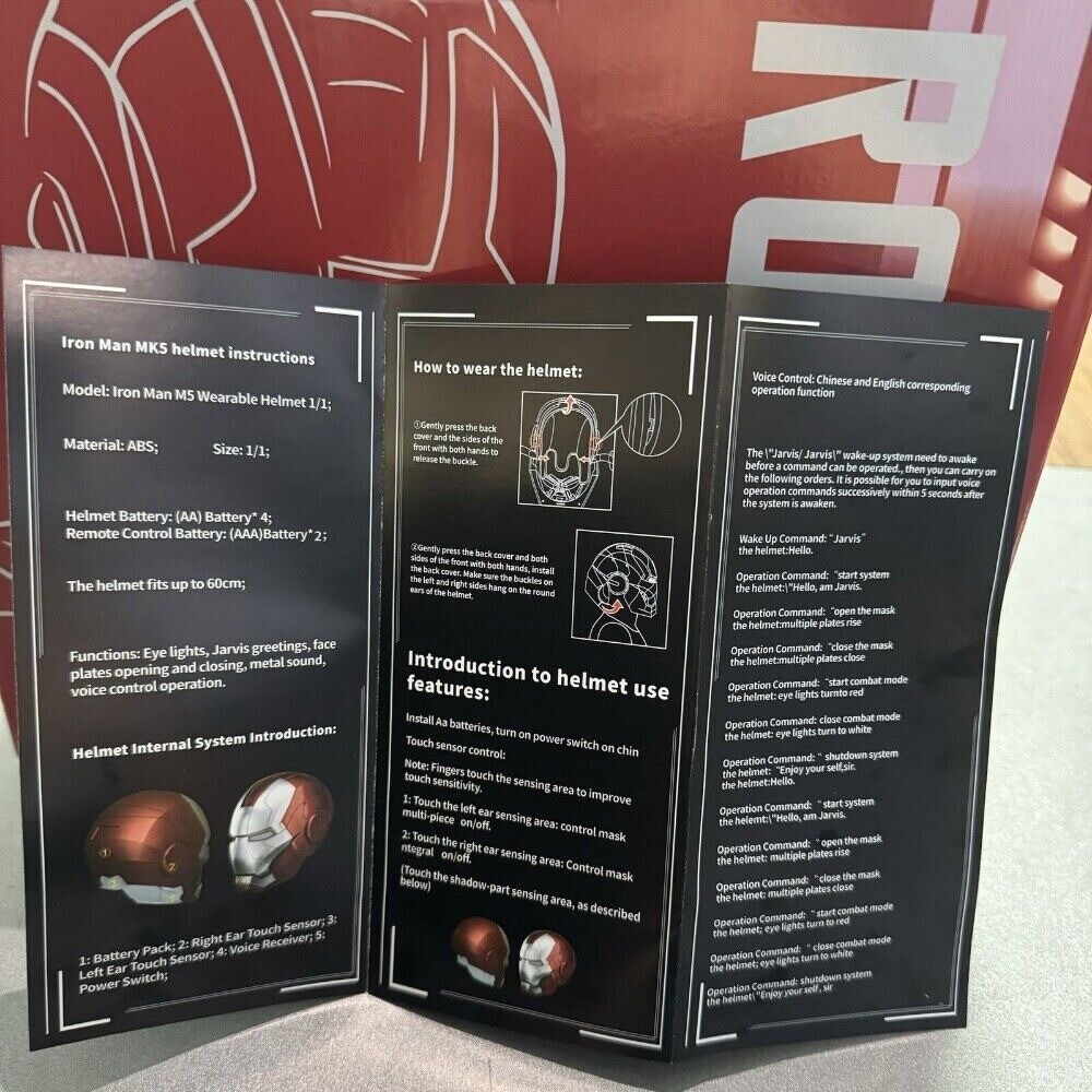 Autoking Iron Man MK5 Gold Electronic Helmet Mask with Voice Activation