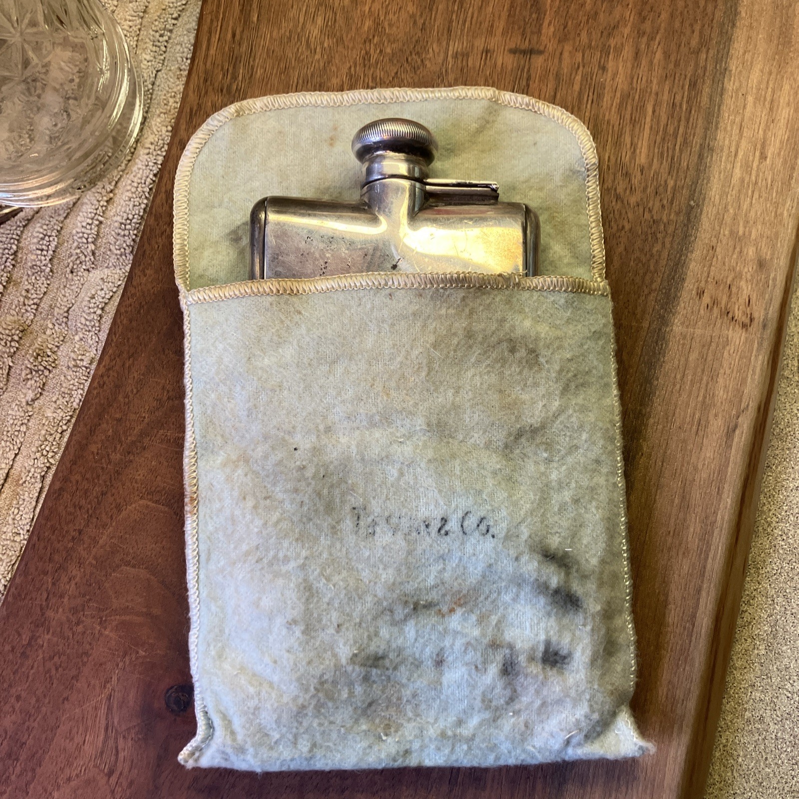 TIFFANY & CO Classy, Vintage, Heavy Sterling Silver FLASK, Engraved ⭐️B B C⭐️