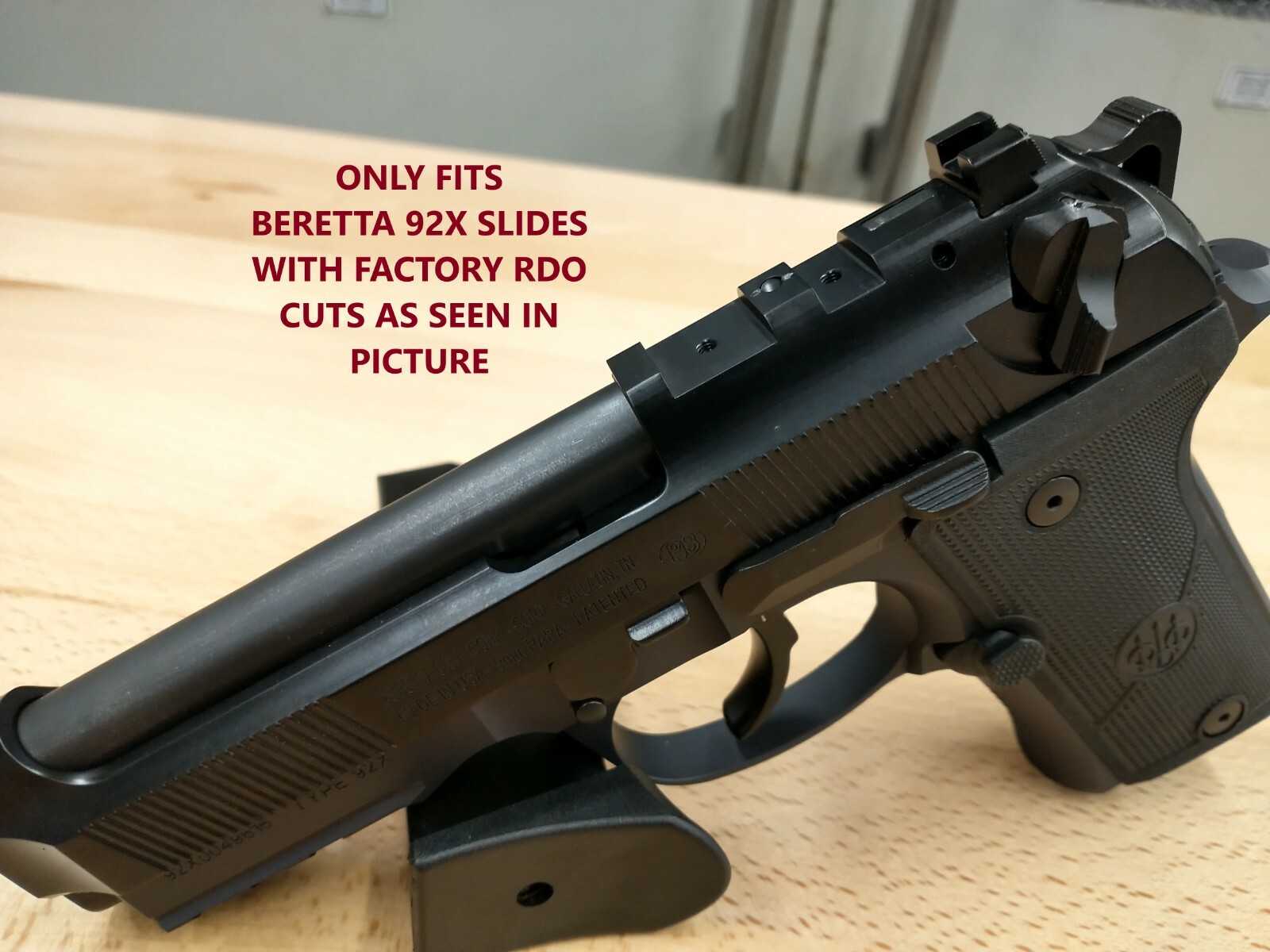 HOLOSUN 407K 507K RED DOT SIGHT MOUNT PLATE FOR BERETTA 92X RDO, MADE IN USA