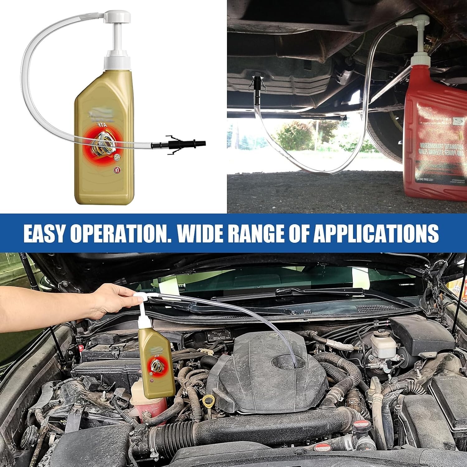 Fluid Pump for Quart Bottles Gear Oil Transmission Differential