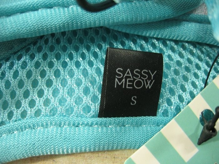 Sassy Meow Hello Kitty Adjustable Step In Cat Harness New NWT Small Teal