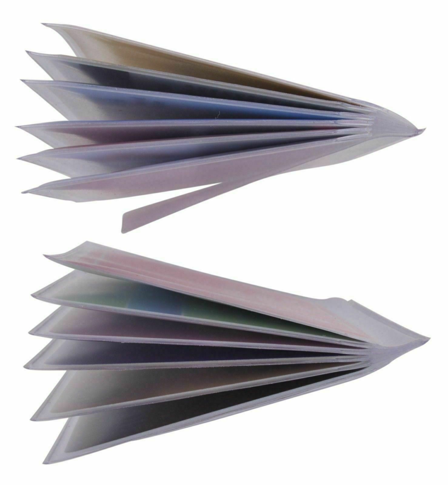 Set of 2 USA Made Trifold Plastic Wallet Inserts Picture Card Holder 6 Pages