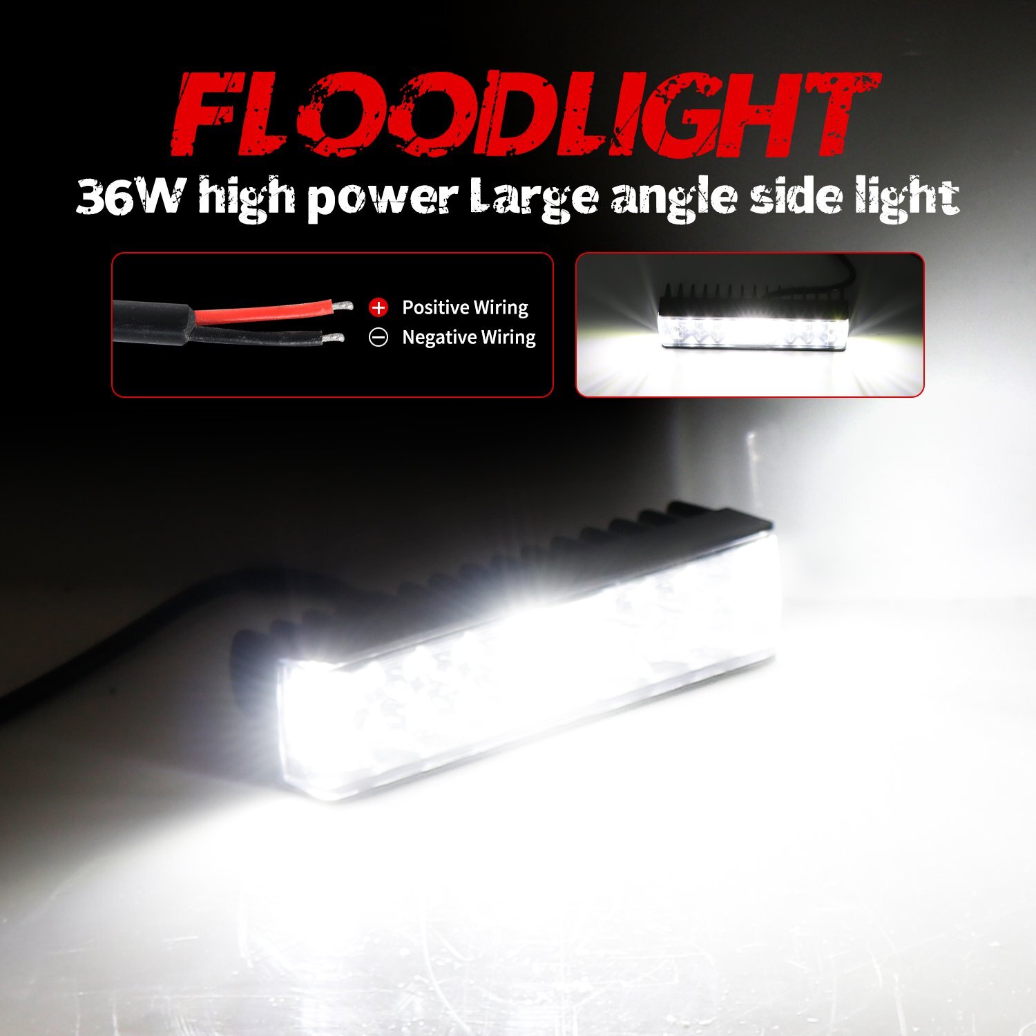 10000Lm Super Bright 6inch Spreader Deck Led Marine Lights (Set of 2) Boat Light