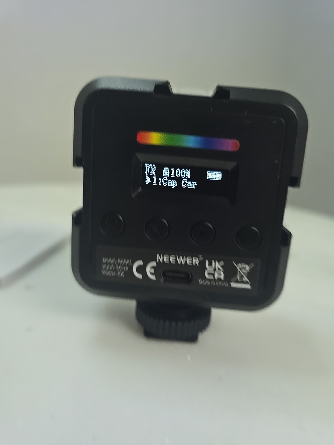 NEEWER Magnetic RGB Camera Light, 360° Full Color RGB61 Small LED Panel BRIGHT!