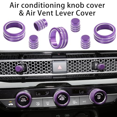 Air Conditioning Vent Knob Cover for Honda Civic Accessories 2022-2024 Purple
