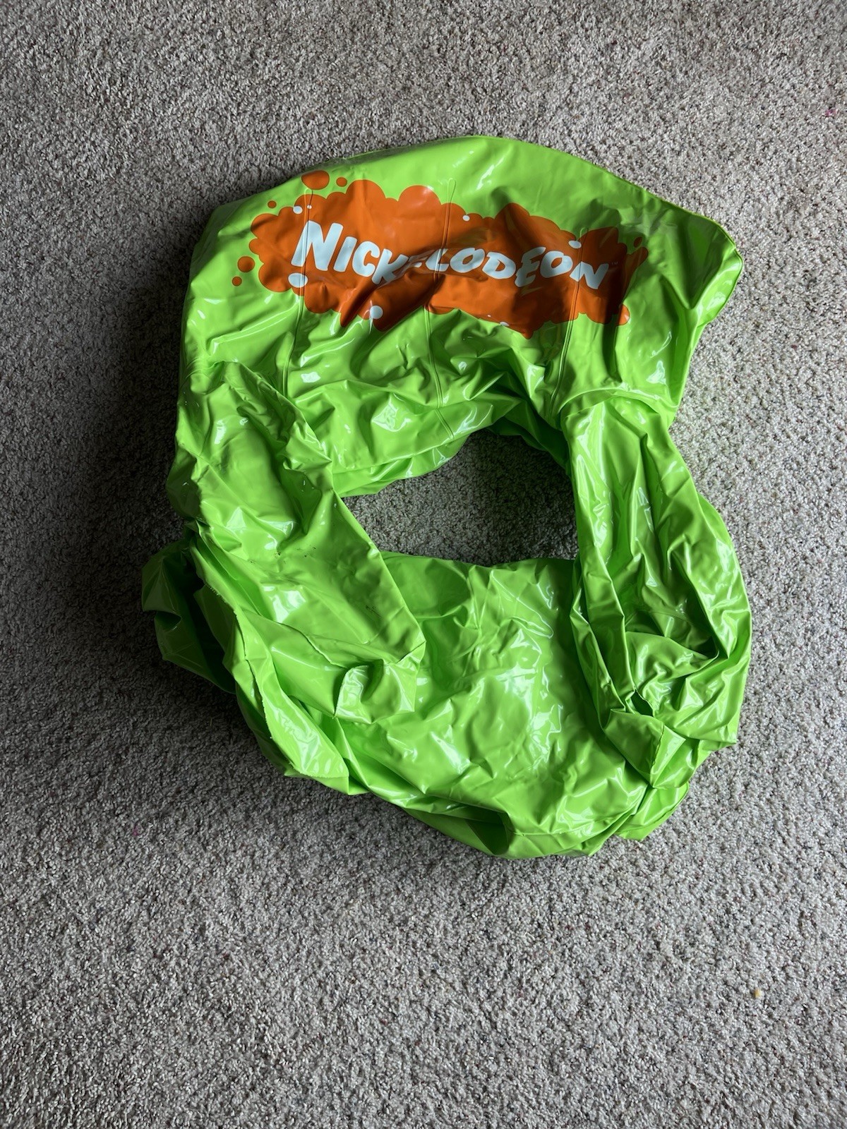 Nickelodeon Green Orange Inflatable Chair Kids Teens Cartoon Plastic Bedroom