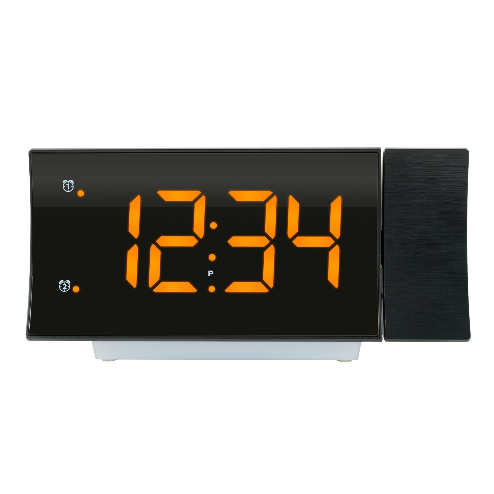 817-83957 La Crosse Technology Curved LED Projection Alarm Clock with FM Radio