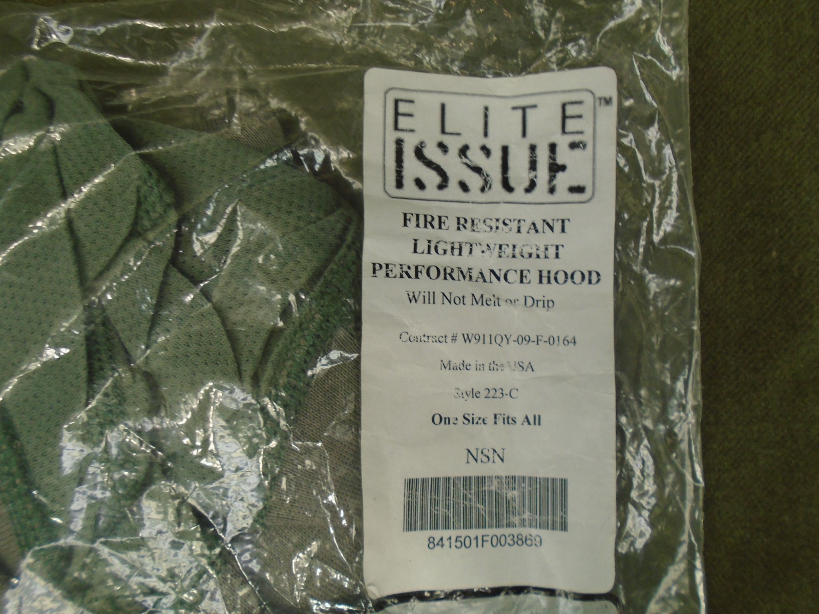 US Military Army Elite Issue Lightweight FR Hood Mask Balaclava New 247-K