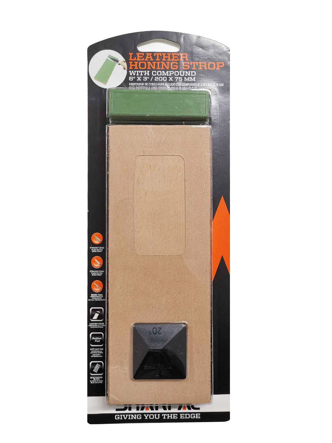 SHARPAL Green Rouge Jewelers Polishing Compound Metal Luster Leather Strop Kit