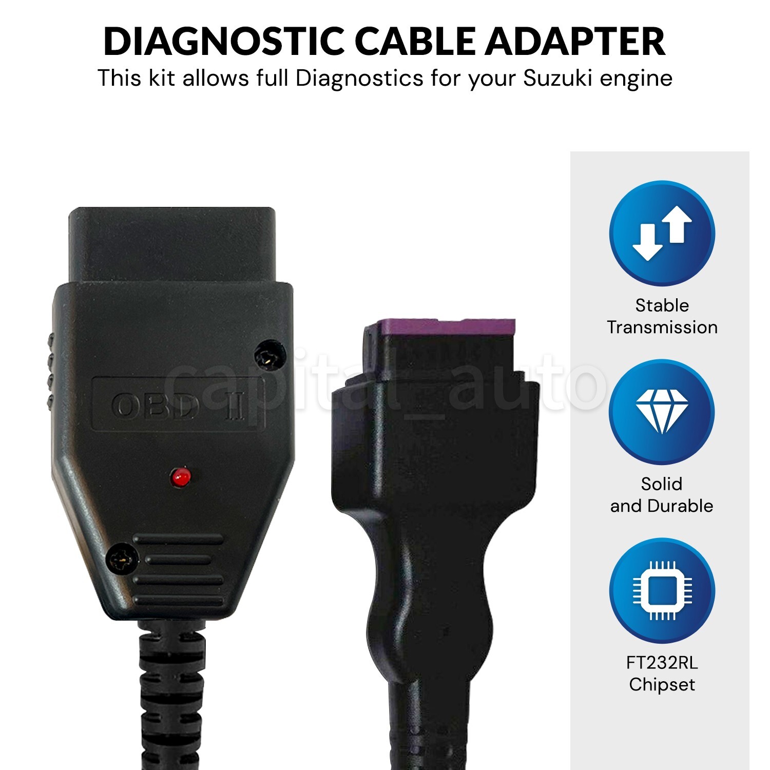 Diagnostic USB Cable Kit for Suzuki Outboard Marine Boat SDS 8.70